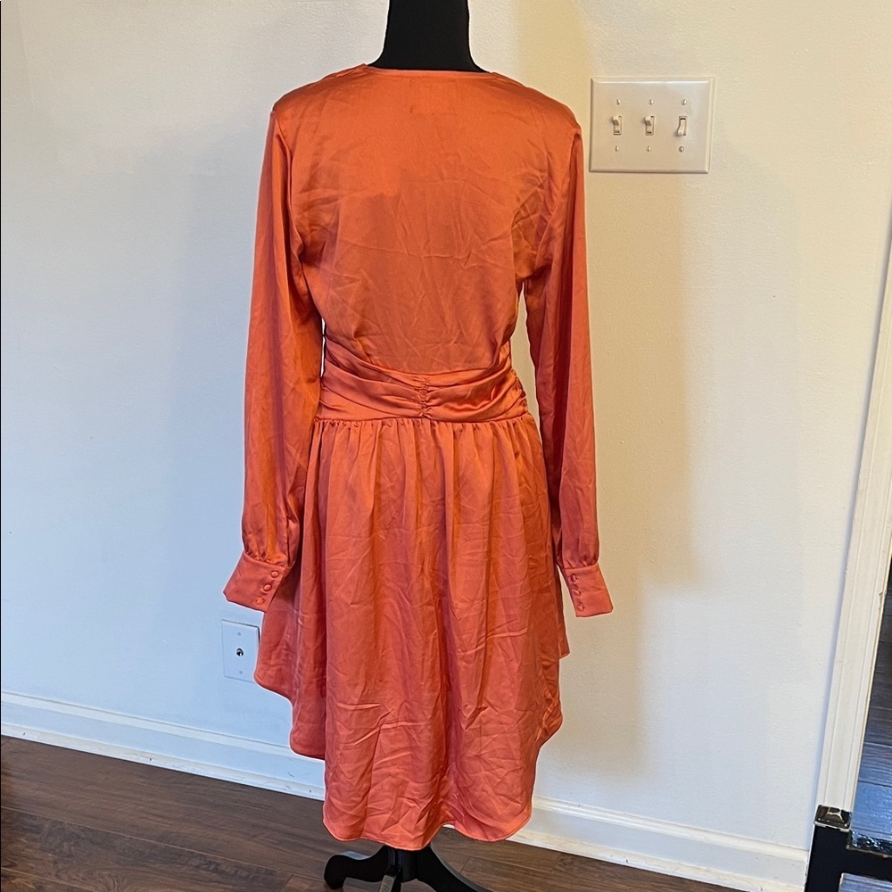 NWT DO+BE Elegant Orange Long Sleeve Dress - Picture 10 of 12